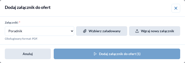 Załącznik do ofert