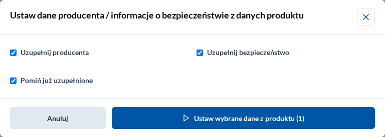 GPSR z danych produktu