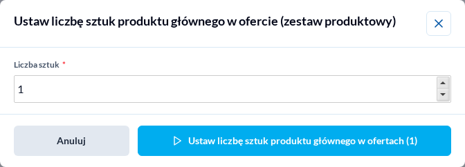 Liczba sztuk produktu