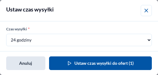 Czas wysyłki