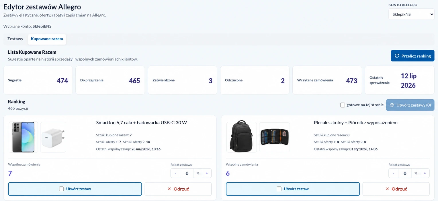 Frequently Bought Together Ranking in Light Theme