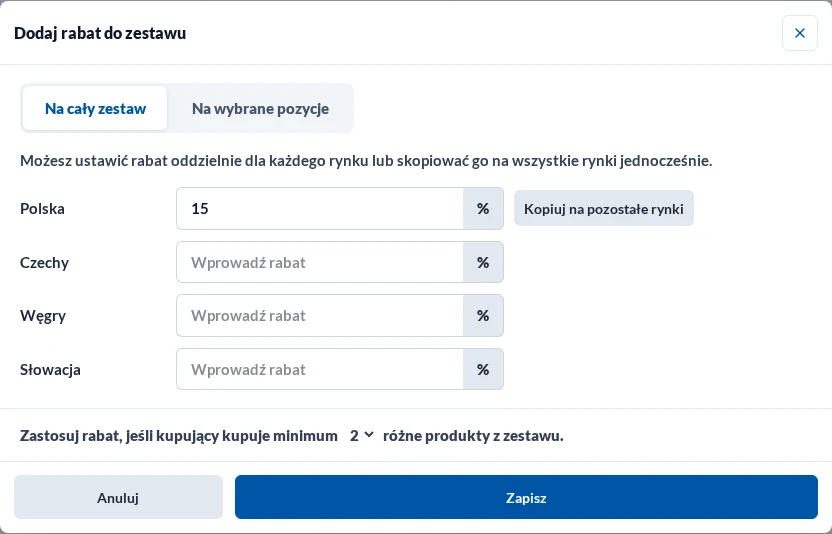 Set Discount Configuration in Light Theme