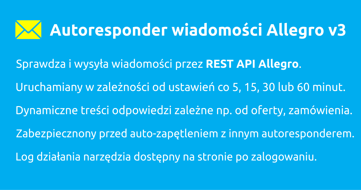 Autoresponder wiadomości Allegro